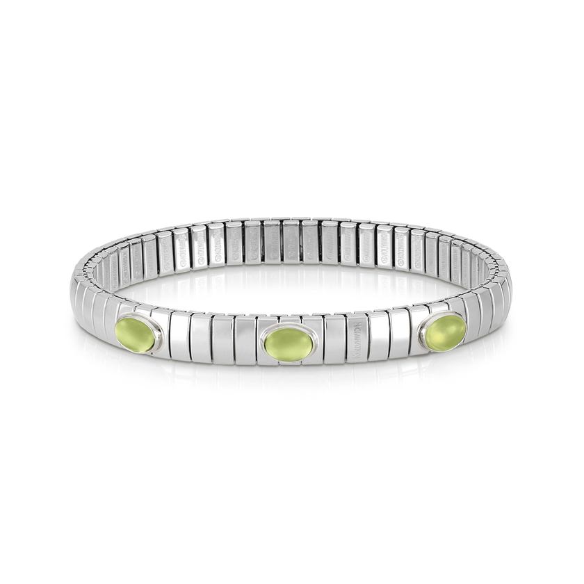 Nomination XTE Armband aus Stahl, Silber 925 und 3 Steine (005_PERIDOT)