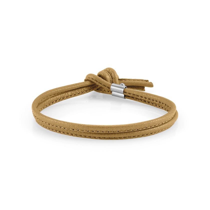 Nomination BON BON Armband aus Leder und Stahl (014_Haselnuss)