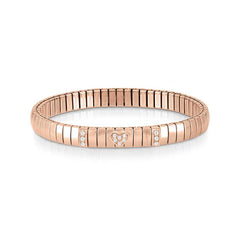 Nomination XTE Armbaende aus Edelstahl,Silver 925 und Cubic Zirkonia Ausfuehrung Rosegold (006_Herz)