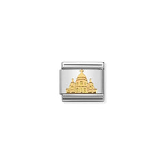 Nomination Composable Classic SYMBOLE VERSCHIEDENER LAENDER Stahl und 18k gold (15_Montmartre)