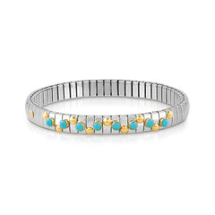Nomination XTE Armband aus Edelstahl, Gold 18 k und Edelsteine (003_TURKIS)