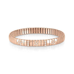 Nomination XTE ARMBAENDER AUS EDELSTAHL, SILBER 925 UND CZ MIT ROSE GOLD(3) (005_Glucksklee)