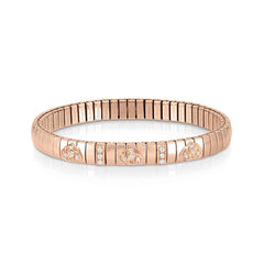 Nomination XTE ARMBAENDER AUS EDELSTAHL, SILBER 925 UND CZ MIT ROSE GOLD(3) (038_Blume)