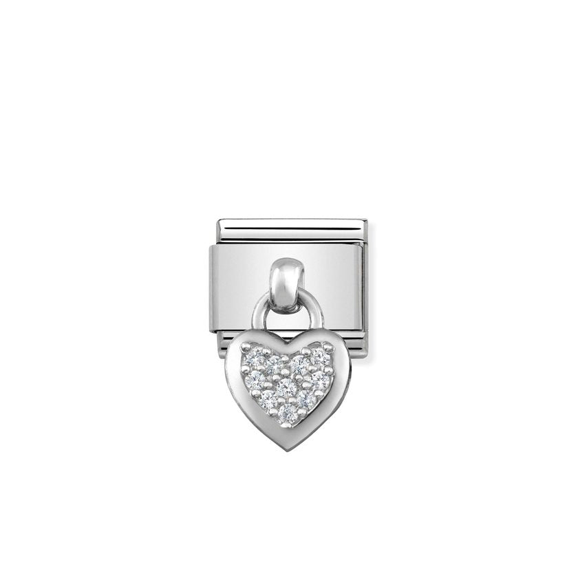 Nomination Composable Classic CHARMS Edelstahl und Silber 925 (01_Herz)