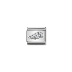 Nomination COMPOSABLE CLASSIC SYMBOLE Element aus Edelstahl, mit 925er Silber und Cubic Zirkonia verziert (16_WEISS flugel)