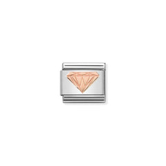 Nomination COMPOSABLE CLASSIC SYMBOLE Element aus Edelstahl, mit 9kt Rosegold verziert (18_Brillant)