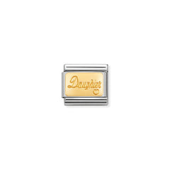 Nomination COMPOSABLE CLASSIC ENGRAVED SIGNS aus Edelstahl, mit 18Kt Gold verziert, (25_Daughter)