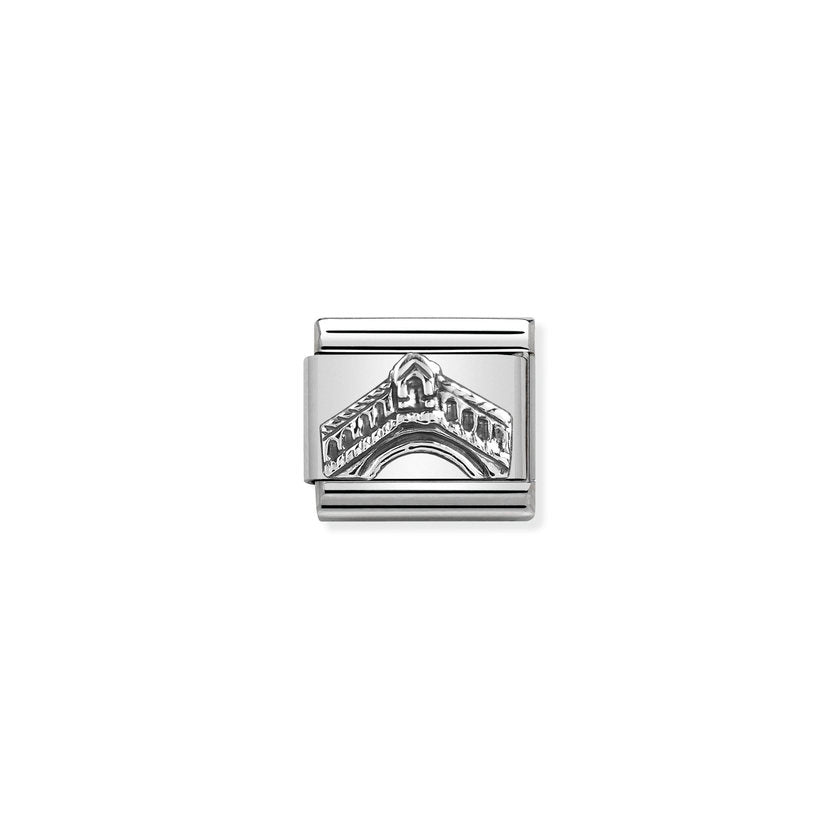 Nomination Composable Classic MONUMENTS RELIEF acciaio e argento 925 (11_Rialto-Brucke)