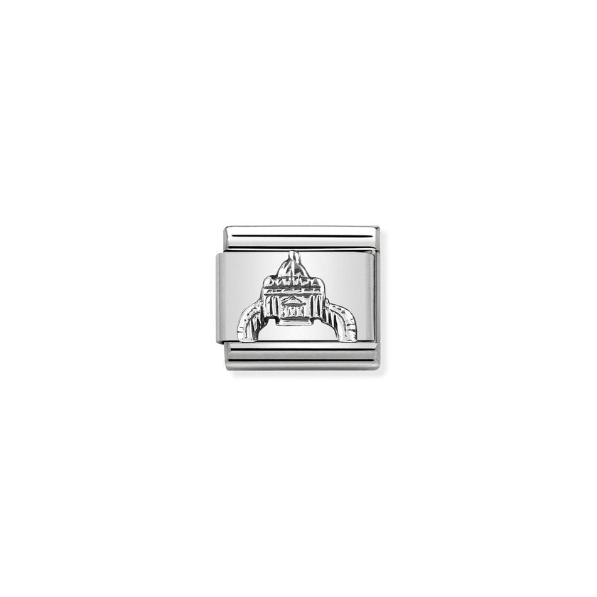 Nomination Composable Classic MONUMENTS RELIEF acciaio e argento 925 (15_Petersplatz)
