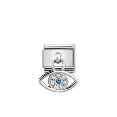 Nomination Composable Classic CHARMS Edelstahl und Silber 925 (22_Griechisches Auge)