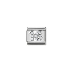 Nomination COMPOSABLE CLASSIC SYMBOLE Element aus Edelstahl, mit 925er Silber und Cubic Zirkonia verziert (17_16)