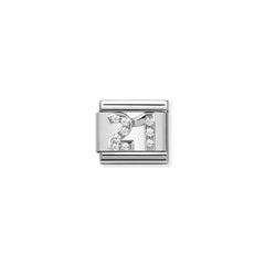 Nomination COMPOSABLE CLASSIC SYMBOLE Element aus Edelstahl, mit 925er Silber und Cubic Zirkonia verziert (19_21)