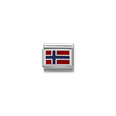 Nomination COMPOSABLE CLASSIC FLAGGEN EDELSTAHL, LACK UND SILBER 925 (09_Norwegen)
