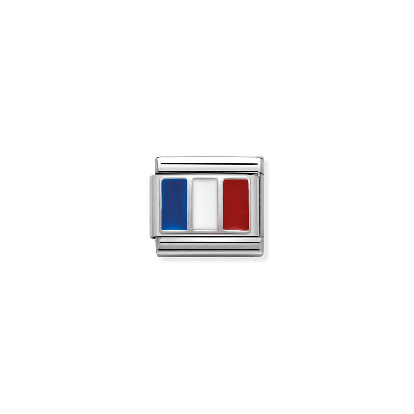 Nomination COMPOSABLE CLASSIC FLAGGEN EDELSTAHL, LACK UND SILBER 925 (12_Frankreich)