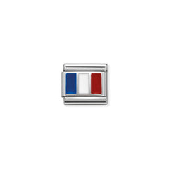 Nomination COMPOSABLE CLASSIC FLAGGEN EDELSTAHL, LACK UND SILBER 925 (12_Frankreich)