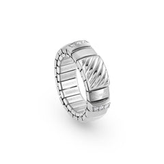 Nomination Ring XTE in Edelstahl, 925, cz er Silber (1P2B) (001_WEISS)