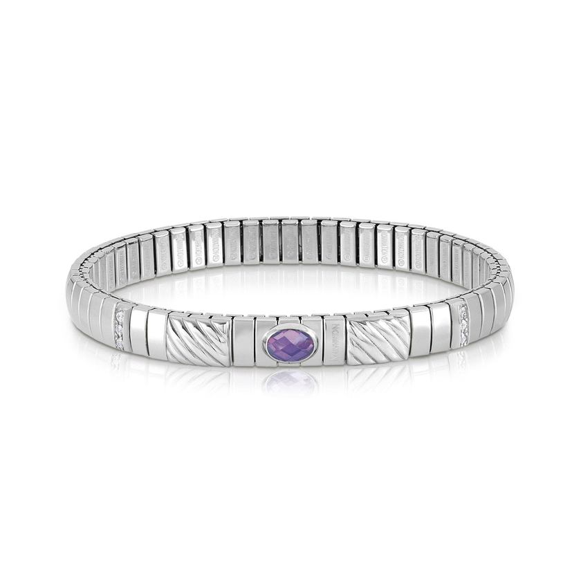 Nomination Armband XTE in Edelstahl, 925er Silber und Cubic Zirkonia (001_VIOLETT)