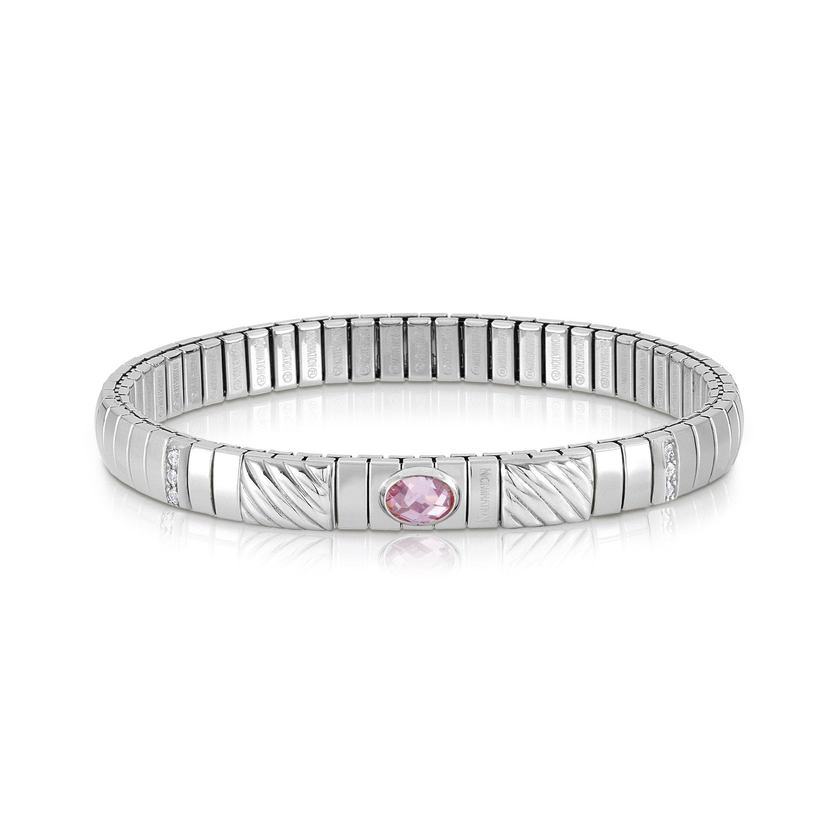 Nomination Armband XTE in Edelstahl, 925er Silber und Cubic Zirkonia (003_ROSA)