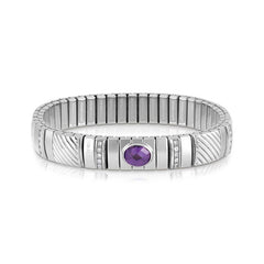 Nomination Armband XTE in Edelstahl, 925er Silber und Cubic Zirkonia MEDIUM (001_VIOLETT)