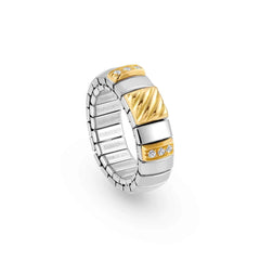 Nomination Ringe N,Y,S, in Edelstahl, 750er Gold und Cubic Zirkonia (1P2B) (001_WEISS)
