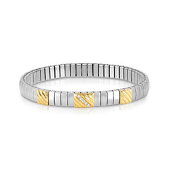 Nomination Armbaender N,Y,S, in Edelstahl, 750er Gold und Cubic Zirkonia (3P) (001_WEISS)
