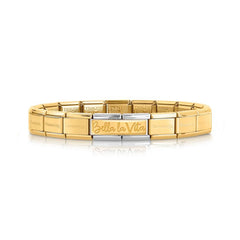 Nomination Armband Classic Bella la Vita aus Edelstahl und 18k gold (20_CLASSIC)