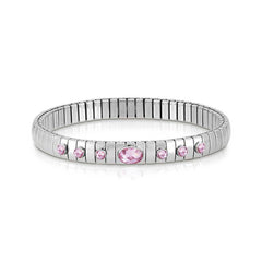 Nomination Armband XTE aus Edelstahl, 925er Silber und Edelsteinen (6P1G) (003_ROSA)
