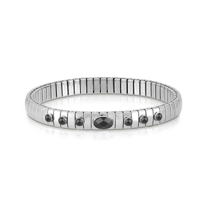 Nomination Armband XTE aus Edelstahl, 925er Silber und Edelsteinen (6P1G) (011_Schwarz)