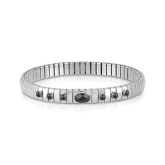 Nomination Armband XTE aus Edelstahl, 925er Silber und Edelsteinen (6P1G) (011_Schwarz)