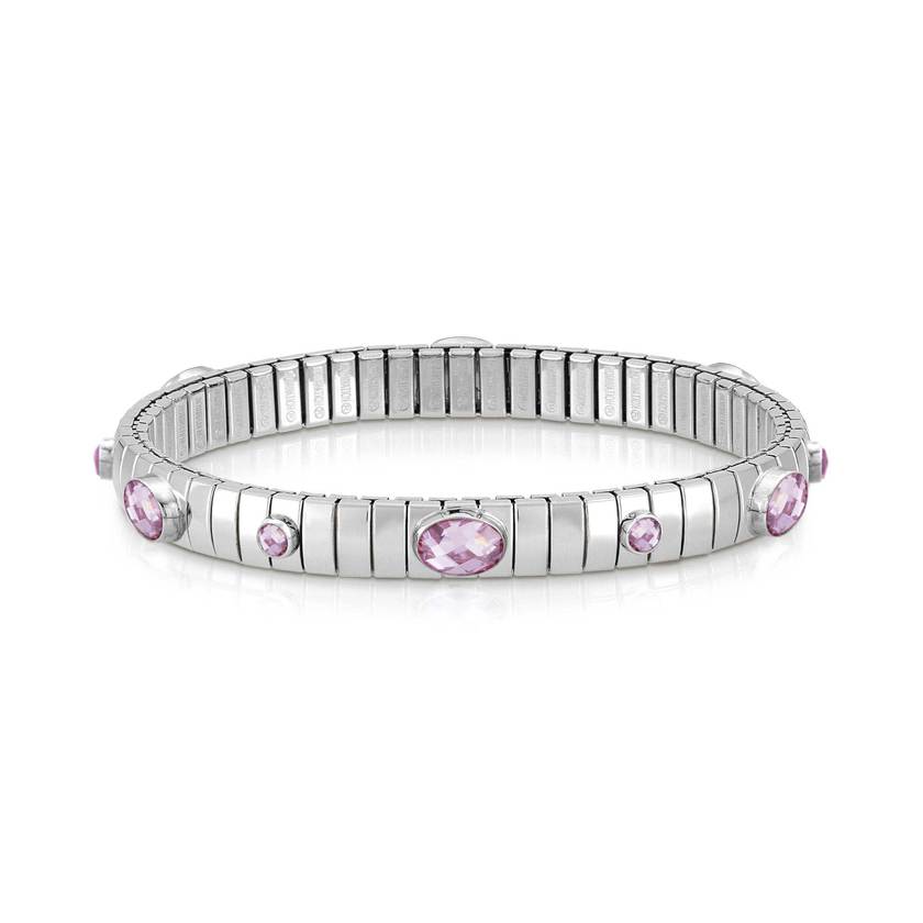 Nomination Armband XTE aus Edelstahl, 925er Silber und Edelsteinen (6P1G) (003_ROSA)