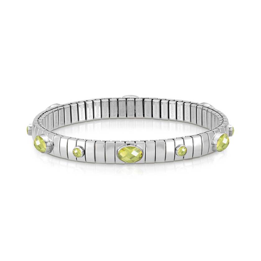 Nomination Armband XTE aus Edelstahl, 925er Silber und Edelsteinen (6P1G) (004_GRUEN)