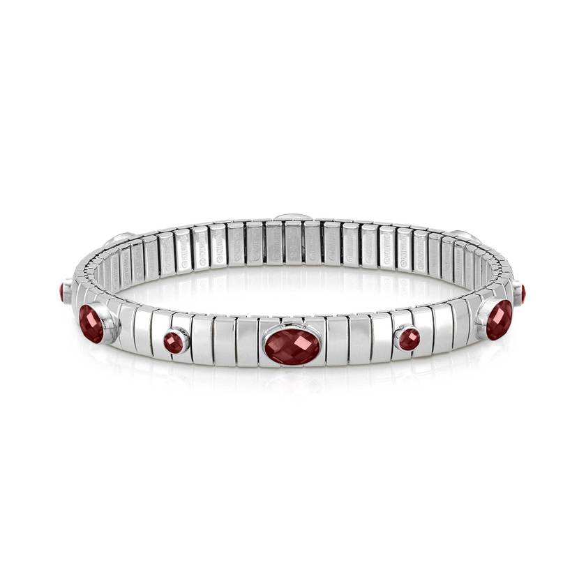 Nomination Armband XTE aus Edelstahl, 925er Silber und Edelsteinen (6P1G) (005_ROT)