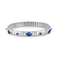 Nomination Armband XTE aus Edelstahl, 925er Silber und Edelsteinen (6P1G) (007_BLAU)