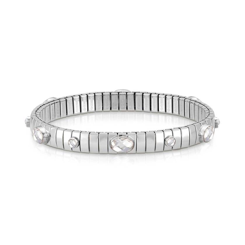 Nomination Armband XTE aus Edelstahl, 925er Silber und Edelsteinen (6P1G) (010_WEISS)