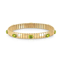 Nomination Armbaender GOLDEN S aus Edelstahl, 925er Silber und 8 Edelsteinen (016_PERIDOT)