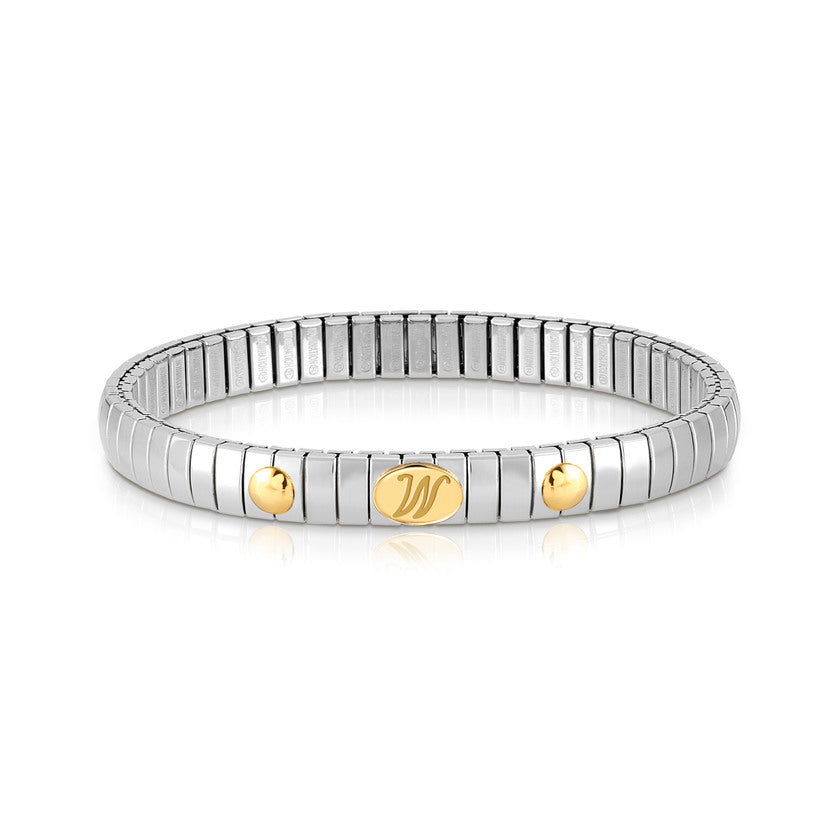Nomination Armband XTE S Edelstahl und 750er Gold BUCHSTABEN (023_W)