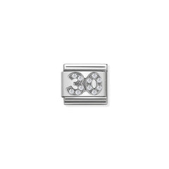 Nomination COMPOSABLE CLASSIC SYMBOLE Element aus Edelstahl, mit 925er Silber und Cubic Zirkonia verziert (21_30)
