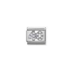 Nomination COMPOSABLE CLASSIC SYMBOLE Element aus Edelstahl, mit 925er Silber und Cubic Zirkonia verziert (22_40)