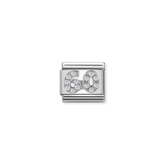 Nomination COMPOSABLE CLASSIC SYMBOLE Element aus Edelstahl, mit 925er Silber und Cubic Zirkonia verziert (24_60)