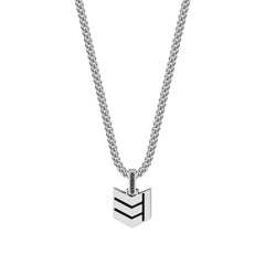 Nomination METROPOLITAN Halskette aus Edelstahl, mit Emaille verziert: mit individueller Gravur (008_Pfeil)