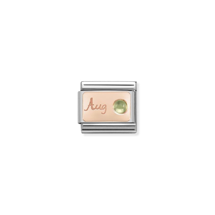 Nomination Composable Classic STEIN MONAT Edelstahl und 9kt Gold (08_August PERIDOT)