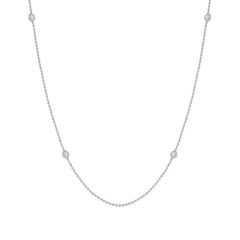 Nomination BELLA edition BLOOM Halskette aus 925er Silber und Kristallen (lang) (036_Hellblau mit Silber-Verzierung)