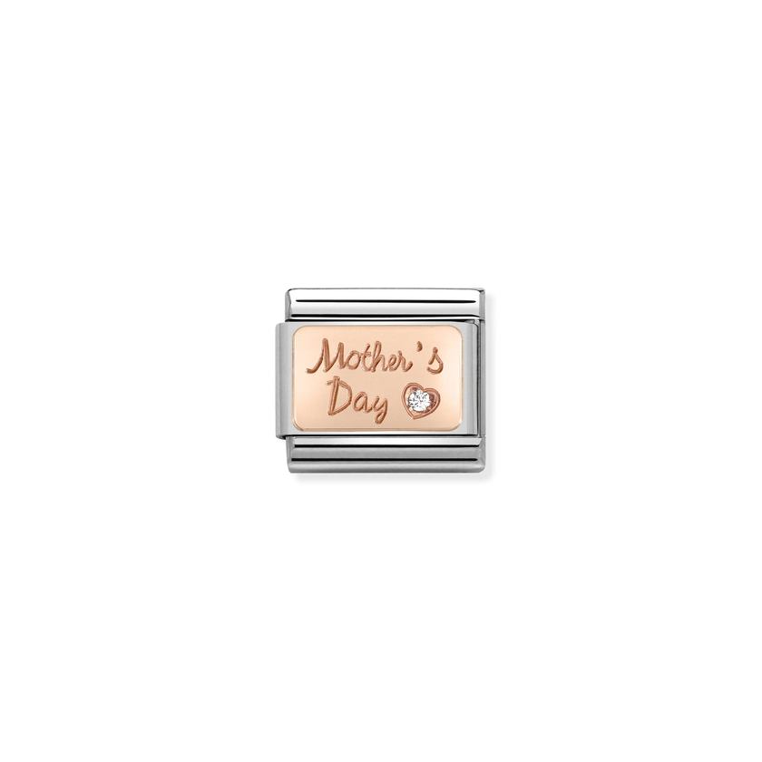 Nomination COMPOSABLE CLASSIC RELIEF aus Edelstahl und gold 9k (01_Mothers Day)