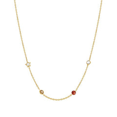 Nomination BELLA DREAM EDITION Halskette aus 925er Silber,  mit Edelsteinen und Kristallen verziert, (012_(Gelb vergoldet))