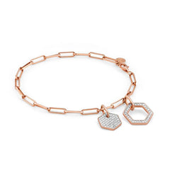 Nomination Armband EMOZIONI aus 925er Silber und Cubic Zirkonia (001_Hexagon WEISS)