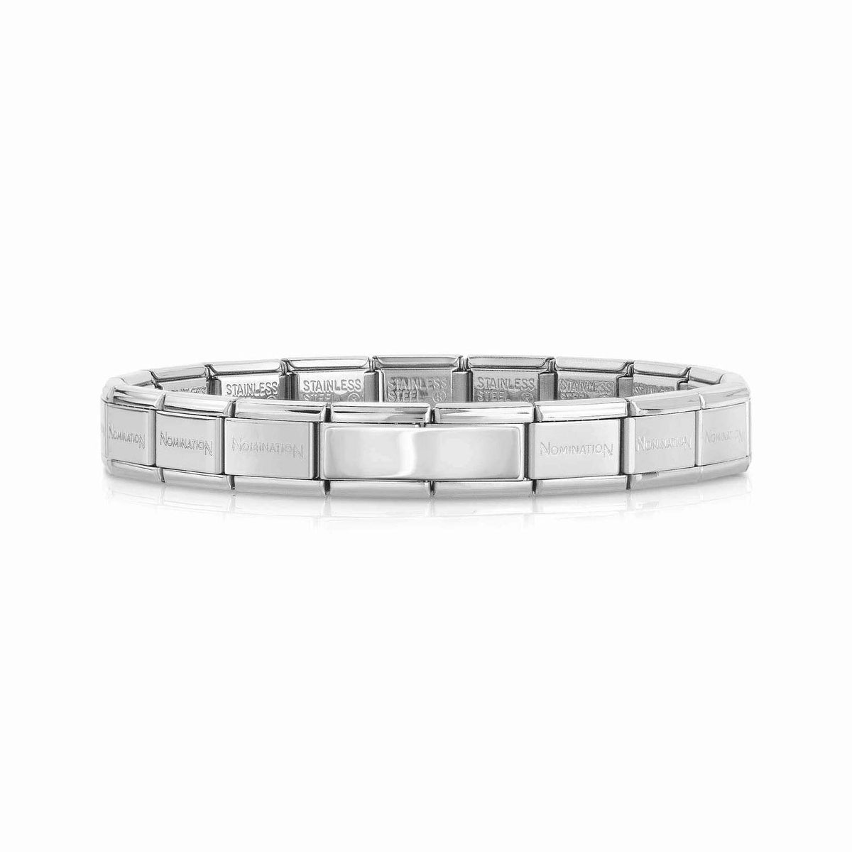 Nomination Bracciale Composable DOPPIA PIASTRA in acciaio (20_CLASSIC)