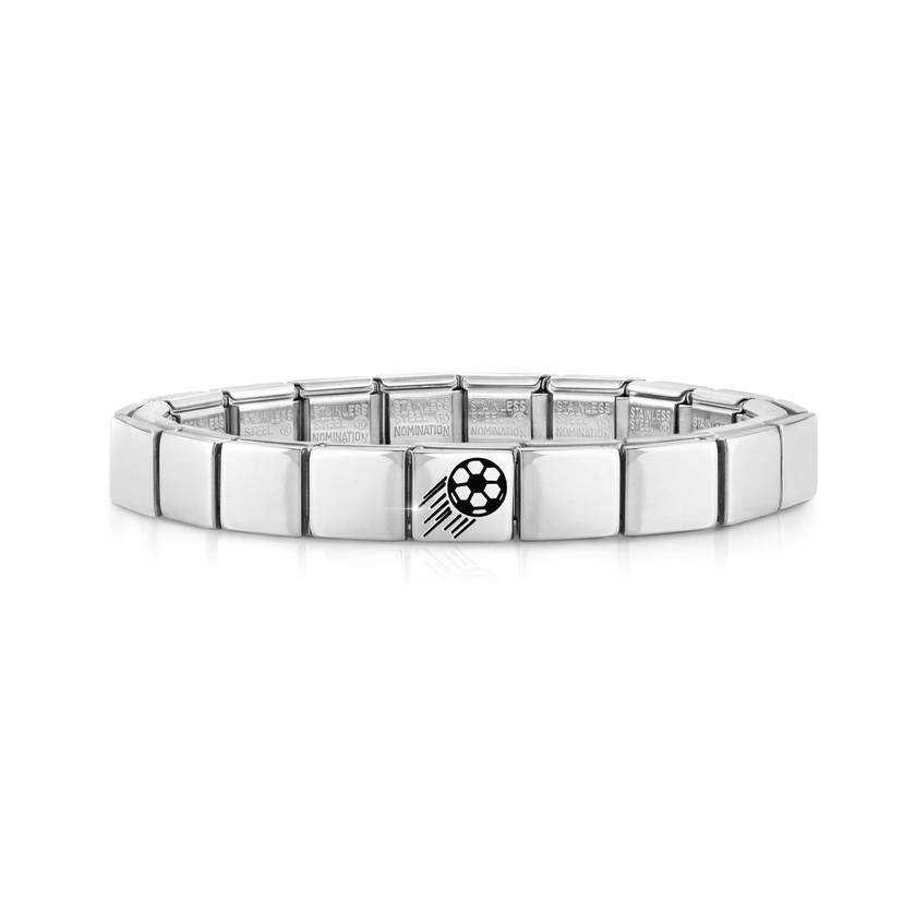 Nomination COMPOSABLE GLAM Armband aus Edelstahl (1 Symbol) (31_(Fussball))