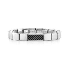 Nomination COMPOSABLE GLAM Armband aus Edelstahl (1 Symbol) (36_(Double Kohlenstoff, Grau))