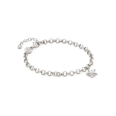 Nomination SWEETROCK ROMANCE EDITION Armband aus 925er Silber, 1 Charm-Anhaenger mit Cubic Zirkonia verziert (032_Stern Silber)