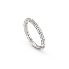 Nomination ENDLESS Ring aus 925er Silber, mit Cubic Zirkonia in Pave-Fassung verziert (010_(Silber)-006_Grosse 15)